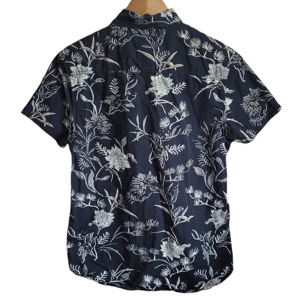 Men's English Laundry Black button floral short sleeve shirt Size S - Picture 2 of 8